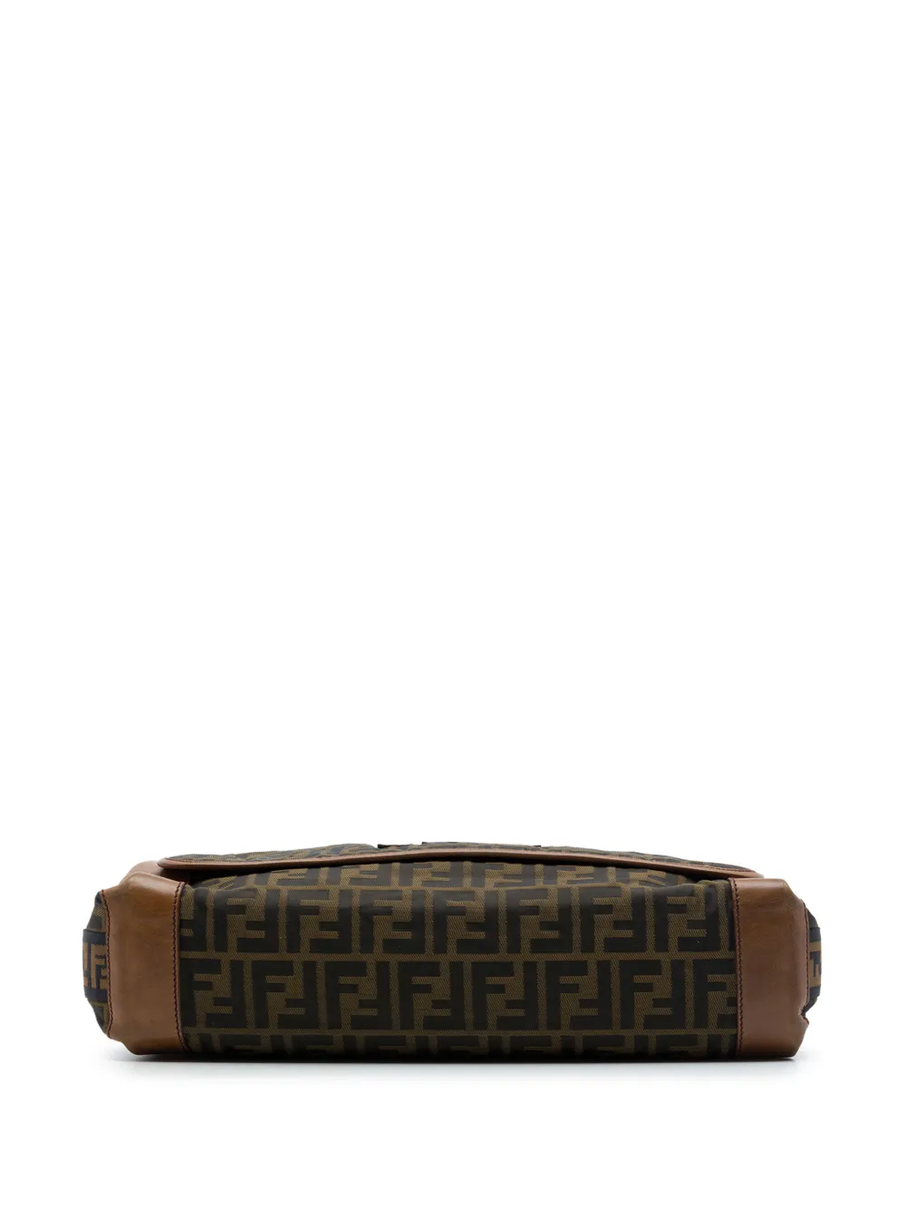 Fendi Pre-Owned 2000-2010 Zucca FF Flat canvas crossbodytas Bruin