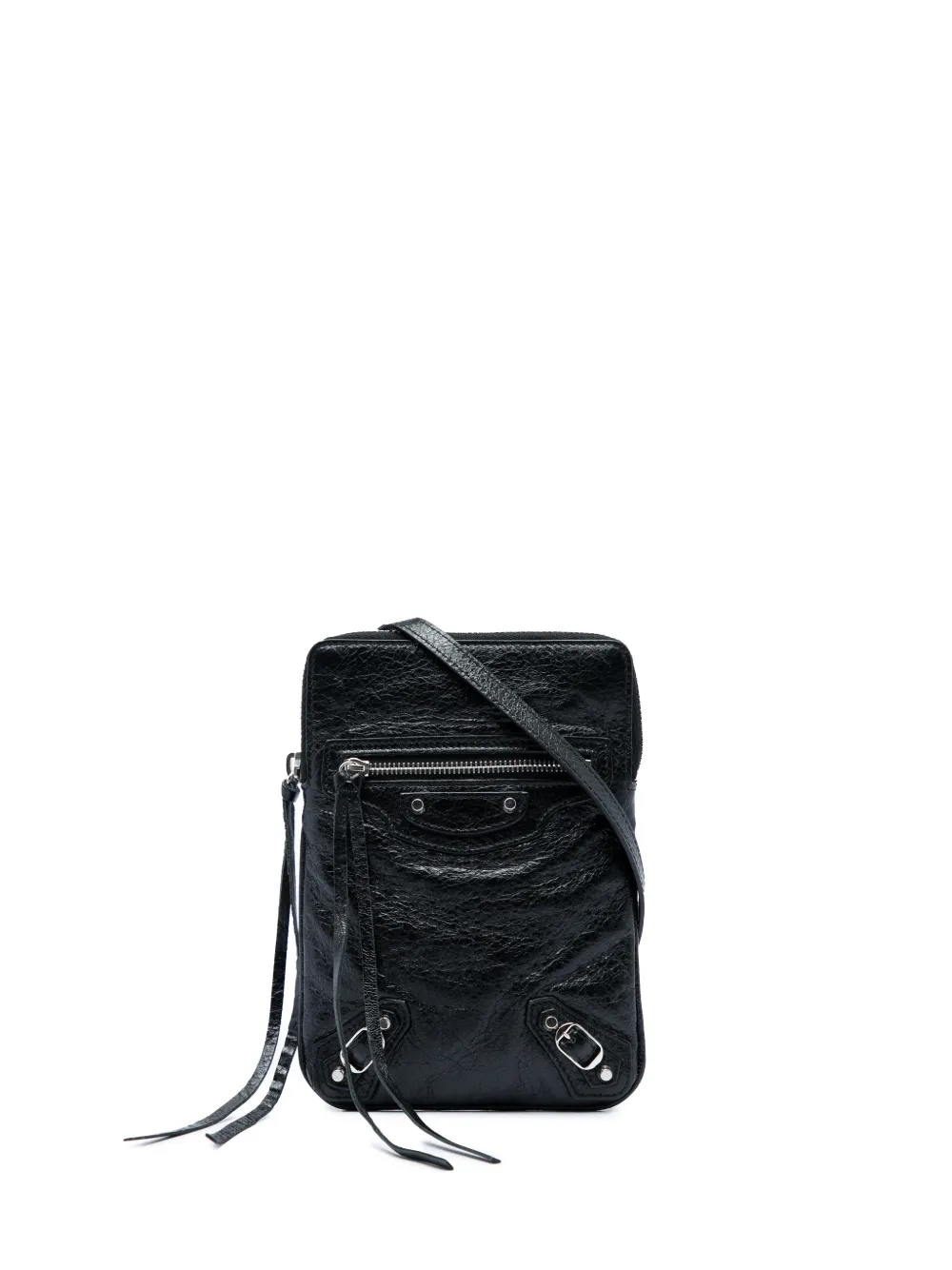 Balenciaga Pre-Owned 2016 Lambskin Motocross Classic Phone Holder Bag crossbody bag - Schwarz
