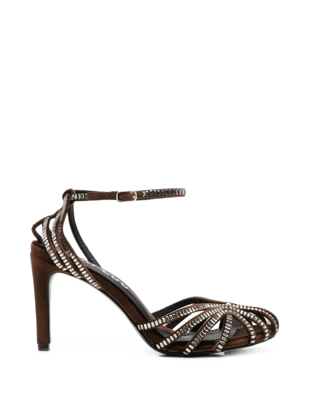 Bibi Lou Sernik crystal-embellished leather sandals