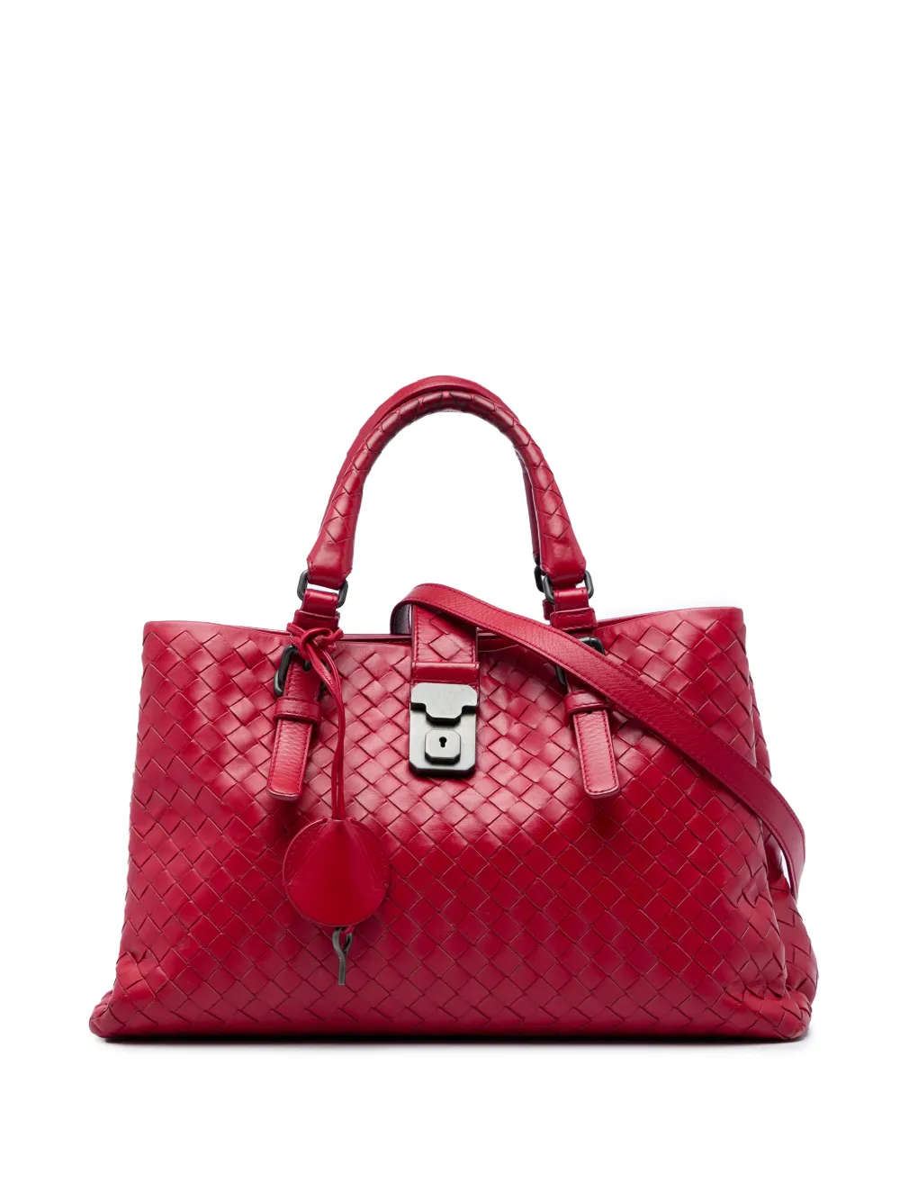 Bottega Veneta Pre-Owned 2012-2026 Small Nappa Intrecciato Roma satchel - Rot