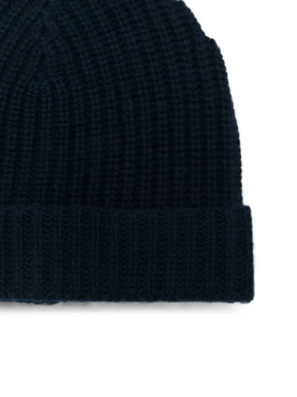 Il Gufo Ribgebreide kasjmier muts Blauw