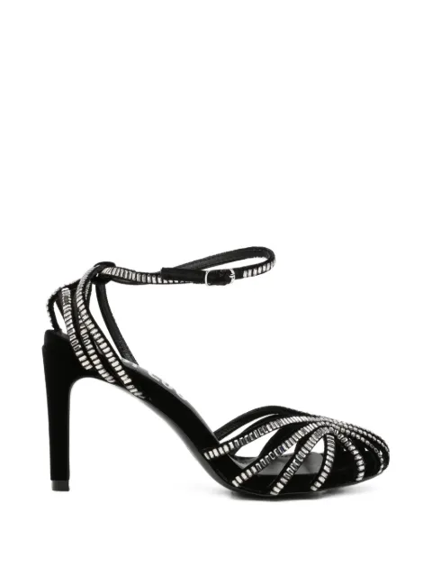 Bibi Lou crystal-embellished caged sandals