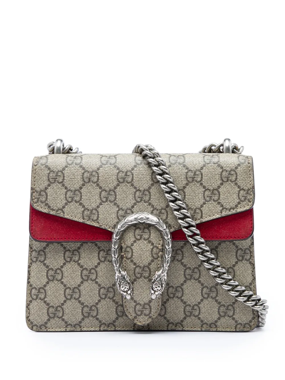 Gucci Pre-Owned Borsa a tracolla Dionysus piccola in tessuto GG Supreme 2016-2026 - Toni neutri