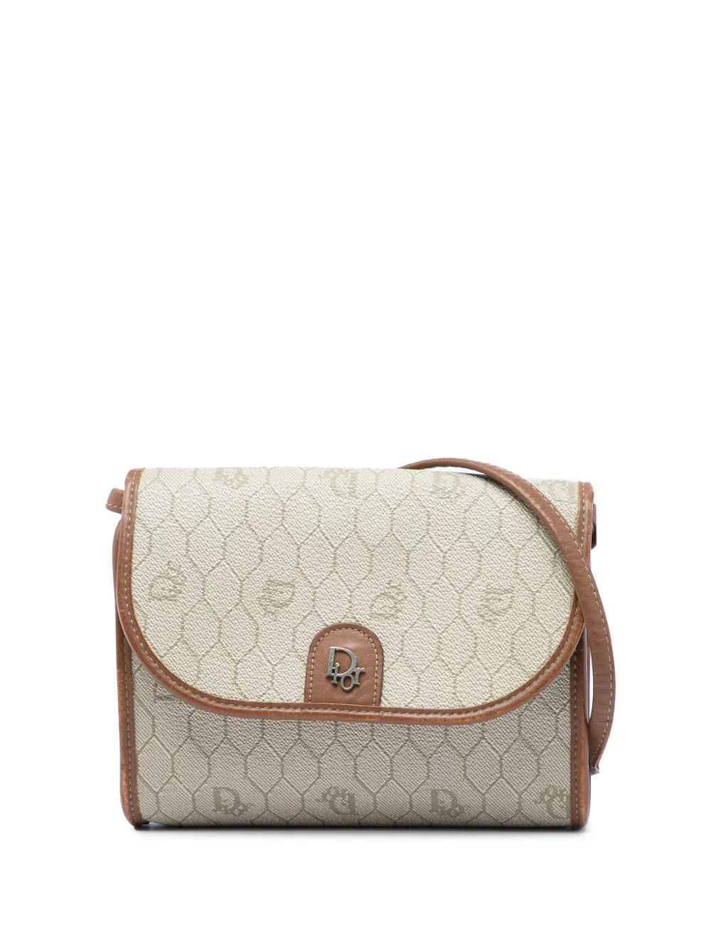 Christian Dior Pre-Owned 20th Century Honeycomb Coated Canvas crossbody bag - Nude