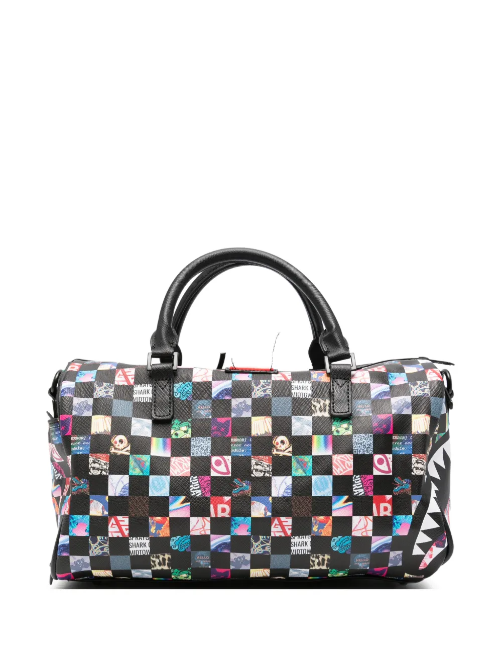 Sprayground mini Shark Mouth checkered duffle bag · OS