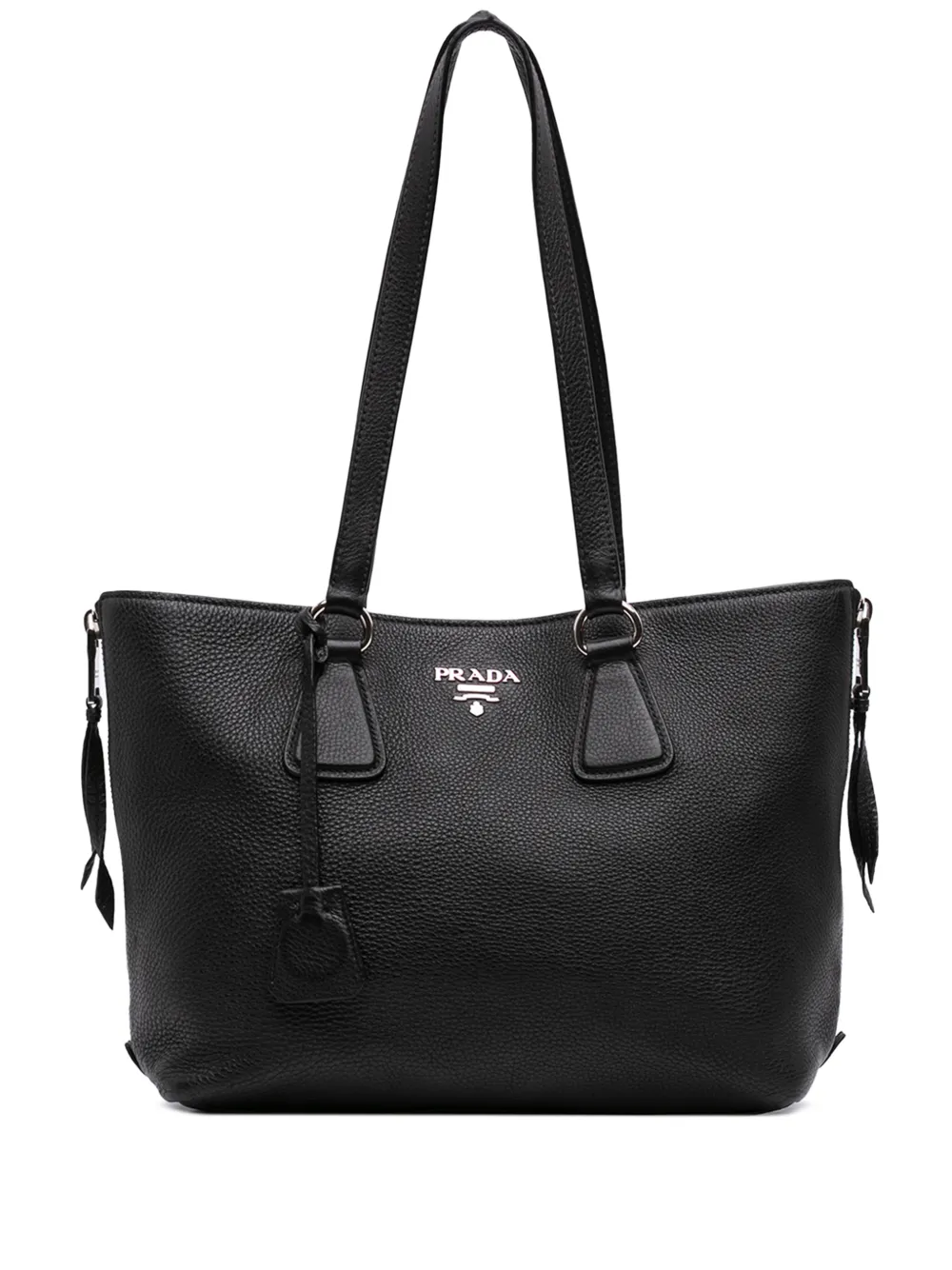Prada Pre-Owned 2013-2026 Vitello Daino Side Zip tote bag - Schwarz