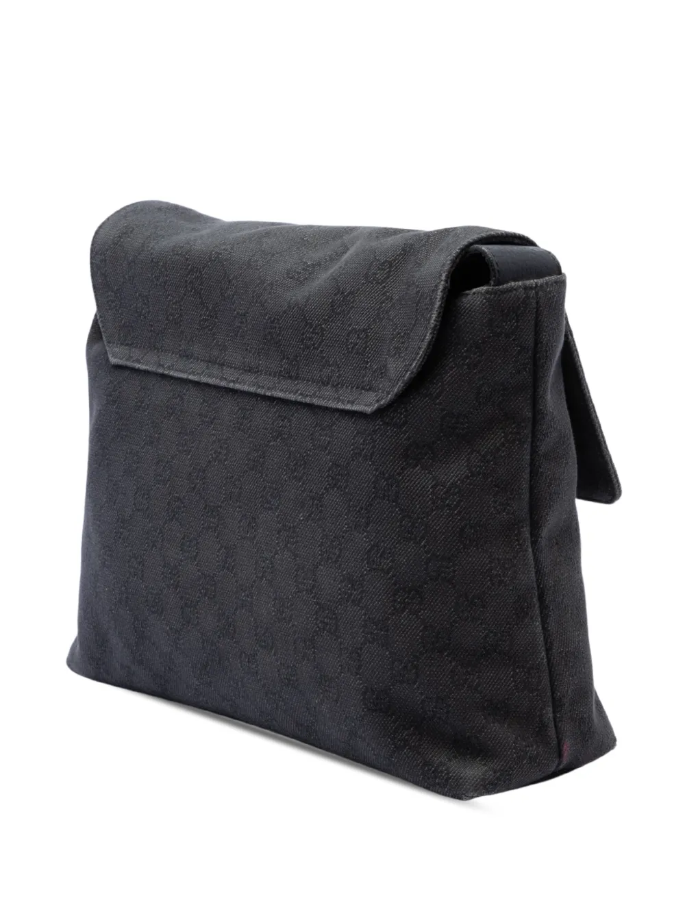 Gucci Pre-Owned 2016-2026 GG Denim messengertas Zwart
