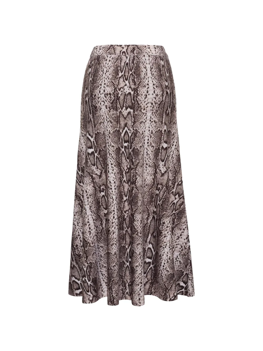 Cara Sandra midi-rok met slangen-print Bruin