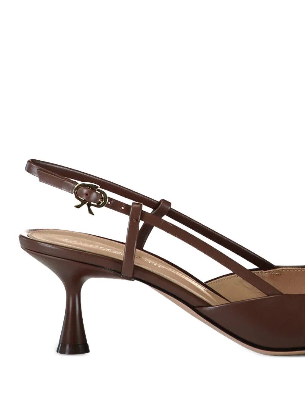 Gianvito Rossi Ascent leather pumps Bruin