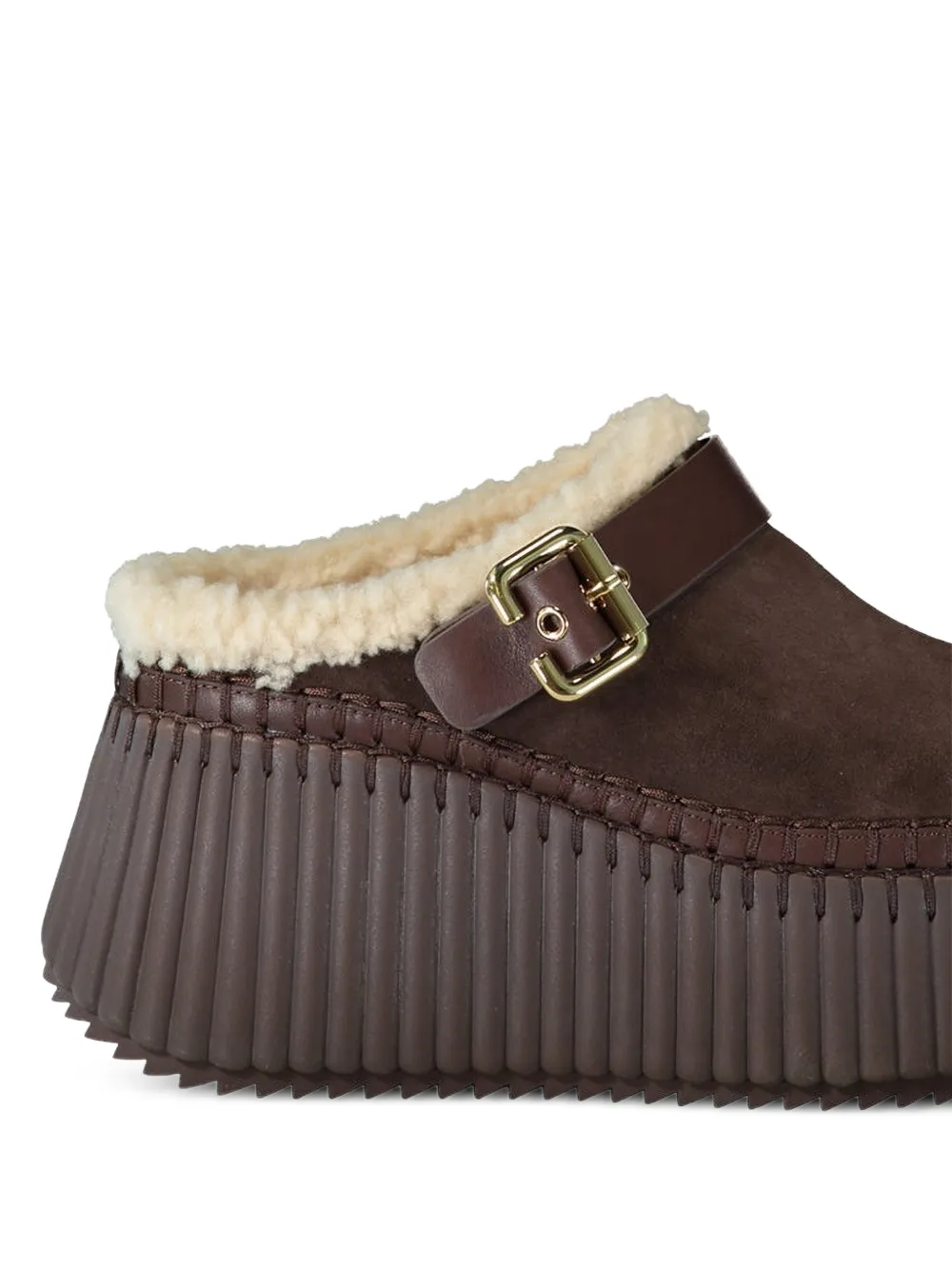 Chloé Nama wedge mules Bruin