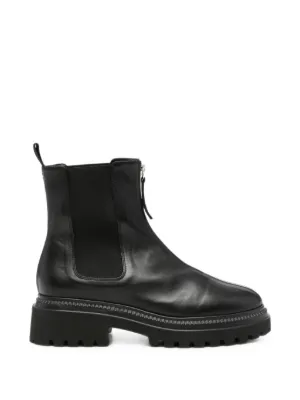 Moma zip-detail Slouch Ankle Boots | Black | FARFETCH