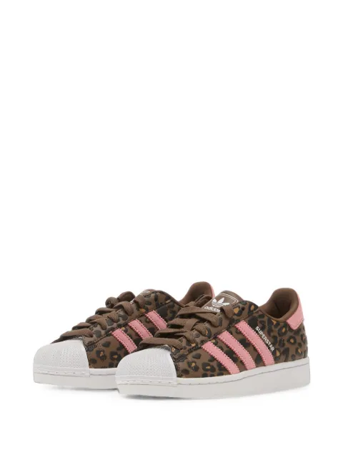 adidas Originals Kids Superstar II leopard-print sneakers