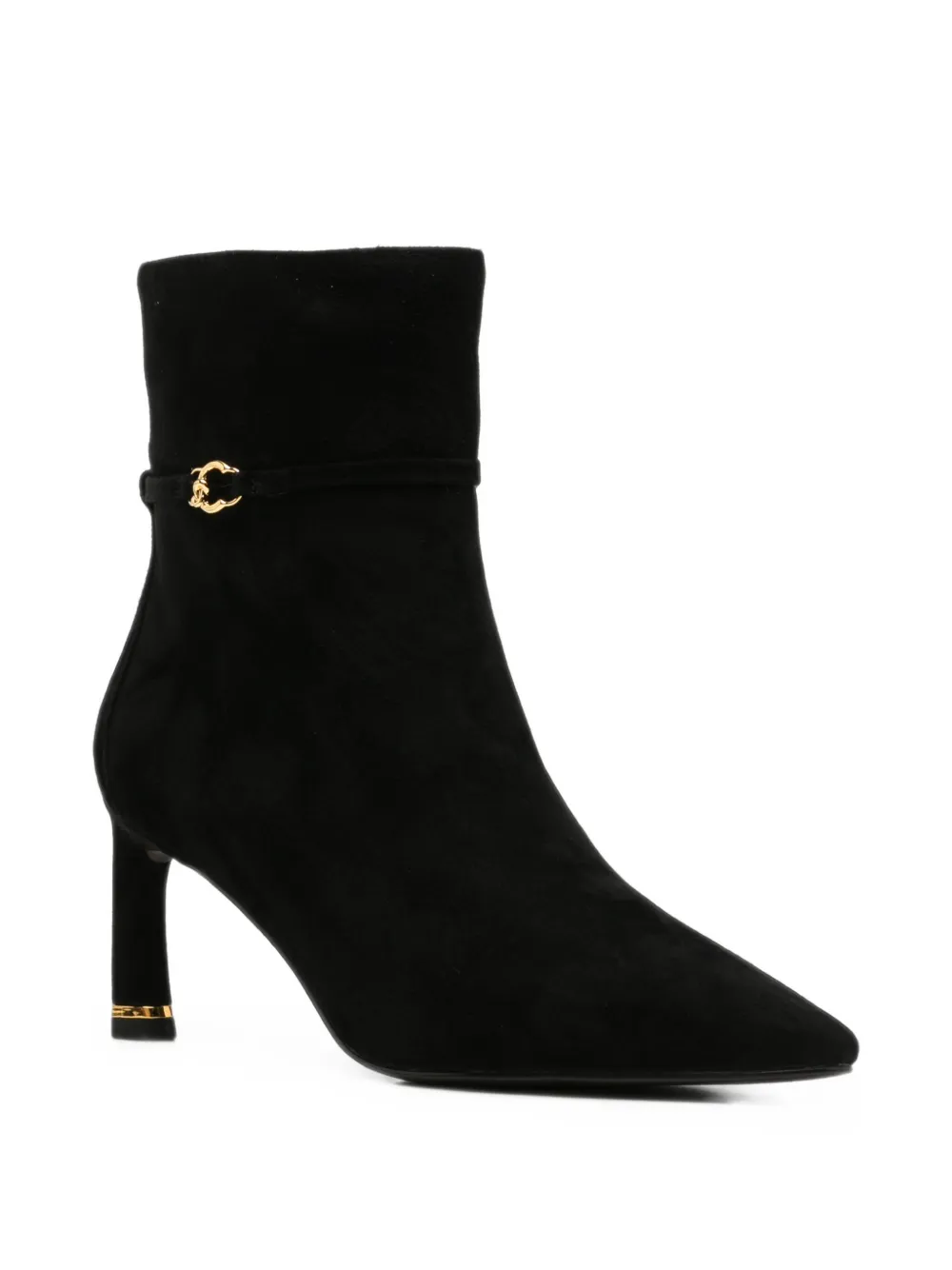Coccinelle logo-plaque suede ankle boots Zwart