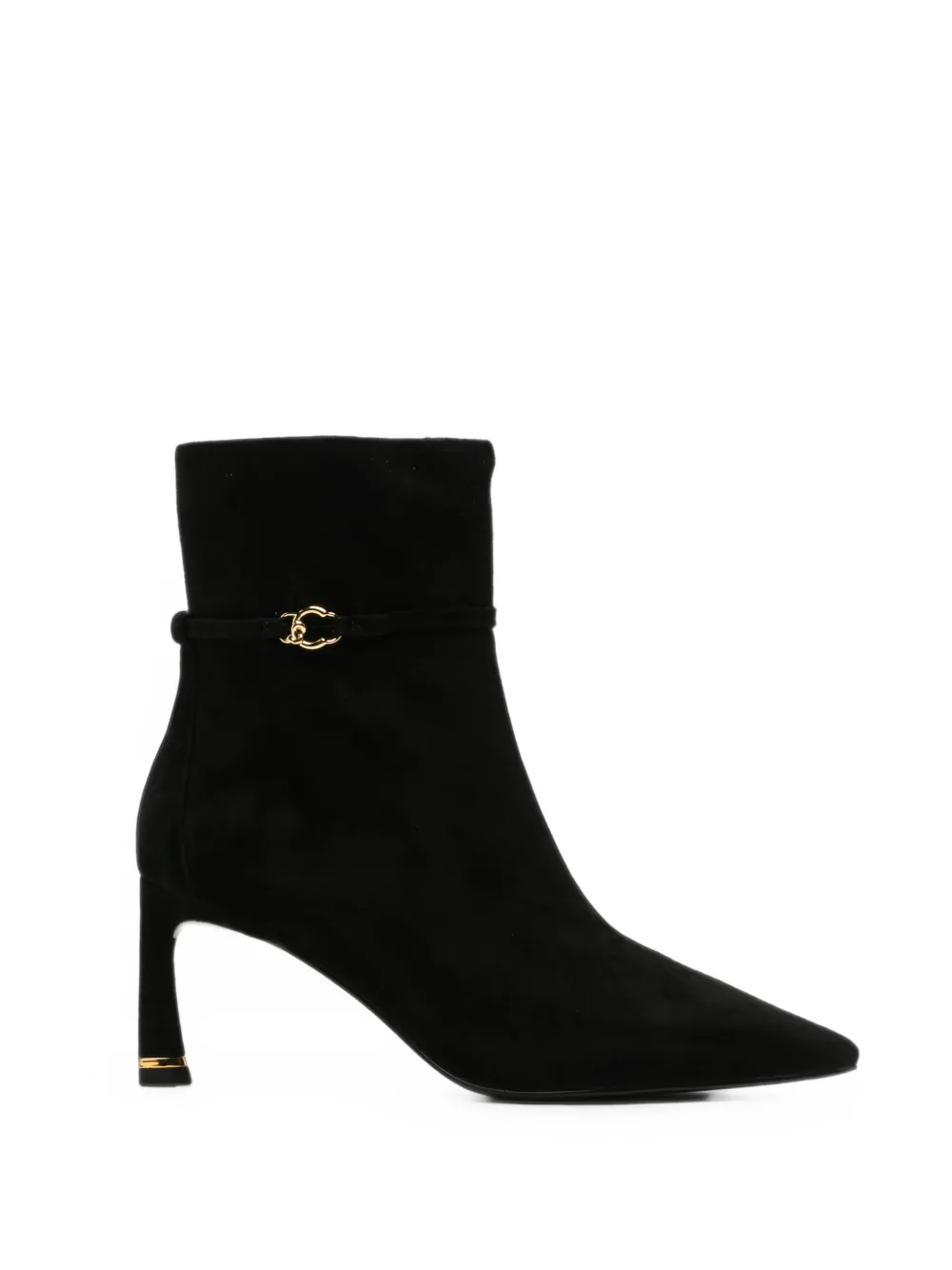 Coccinelle logo-plaque suede ankle boots Zwart