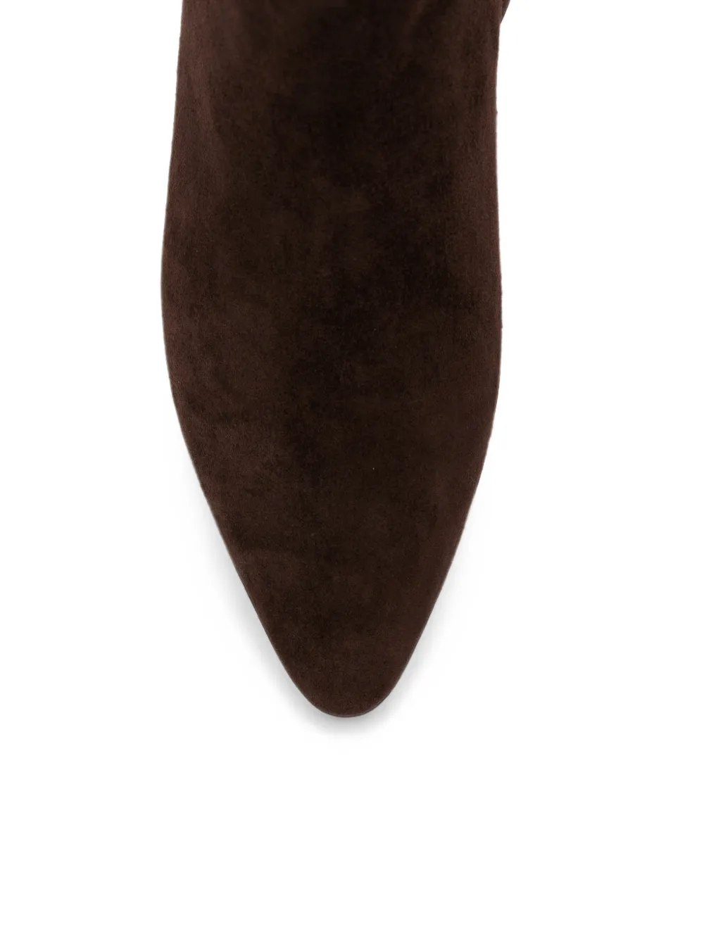 Coccinelle logo-plaque suede ankle boots Bruin
