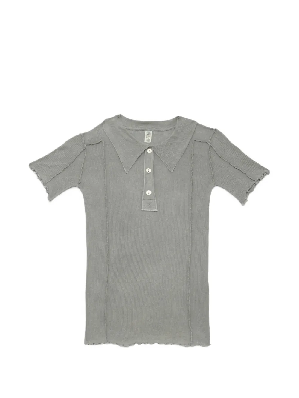 Baserange Omato Ribbed Polo In Neutrals