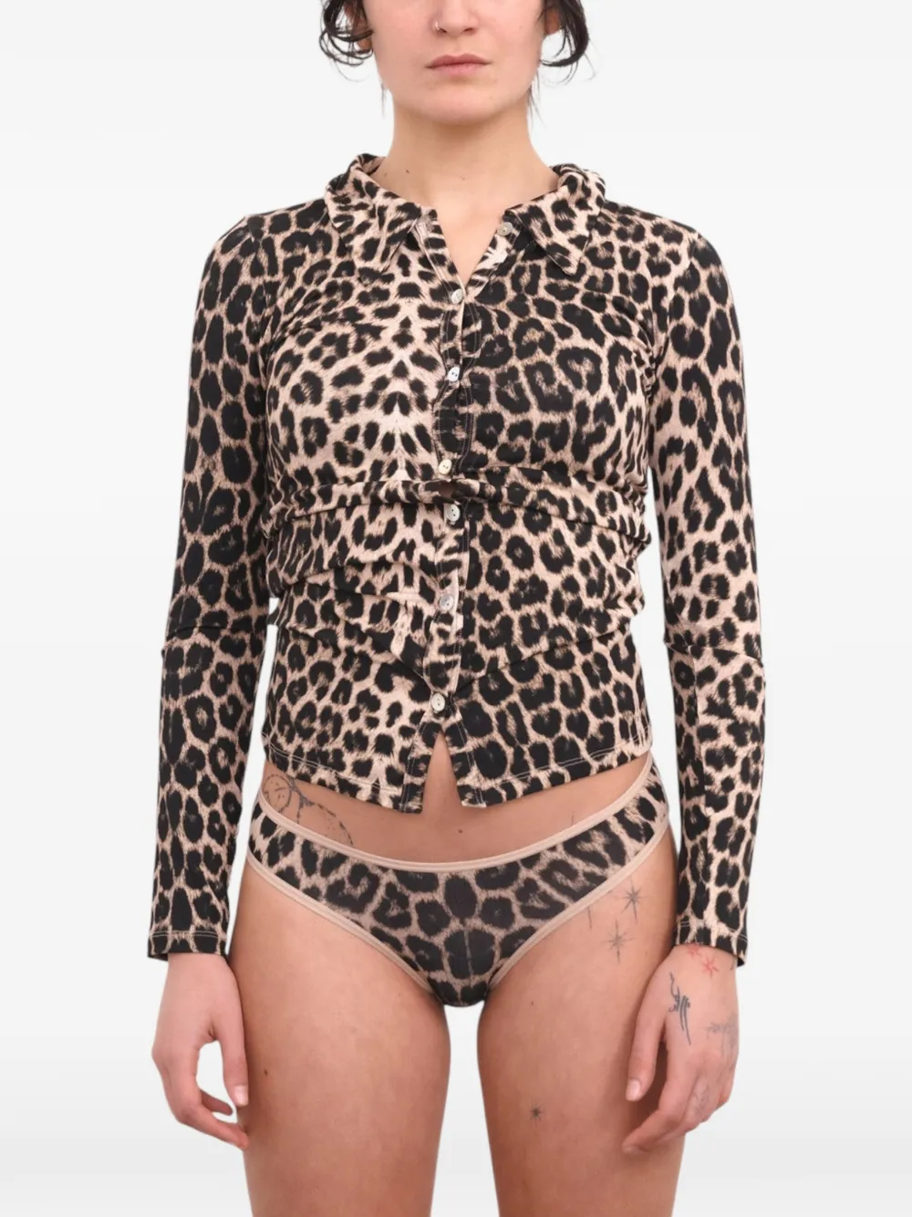 Baserange Cosme Leopard-print Shirt In Neutrals