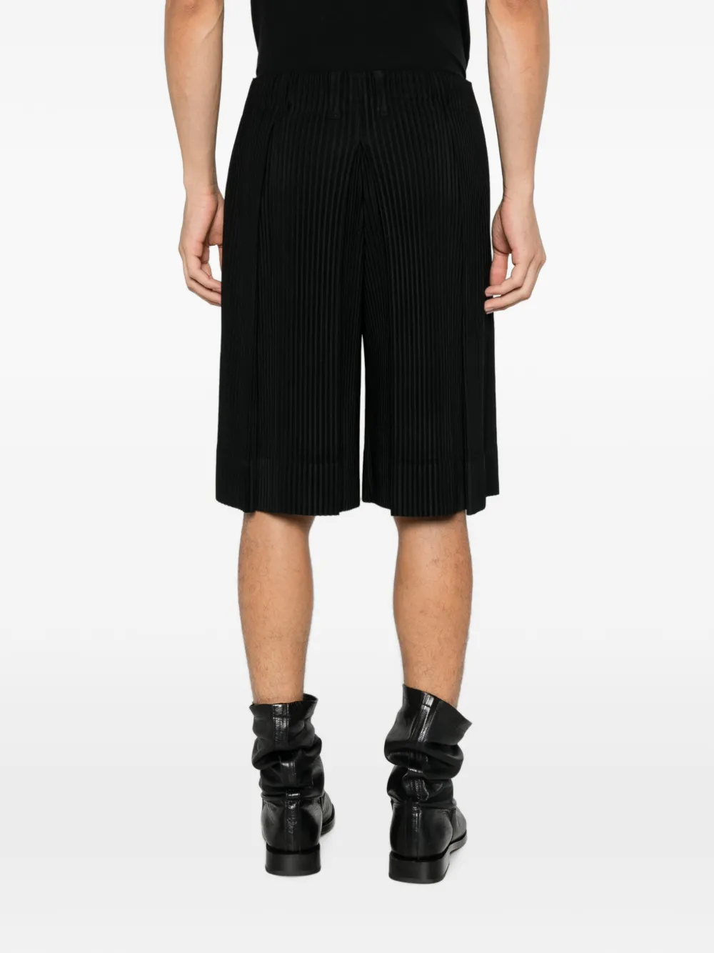 Homme Plissé Issey Miyake Geplooide shorts Zwart