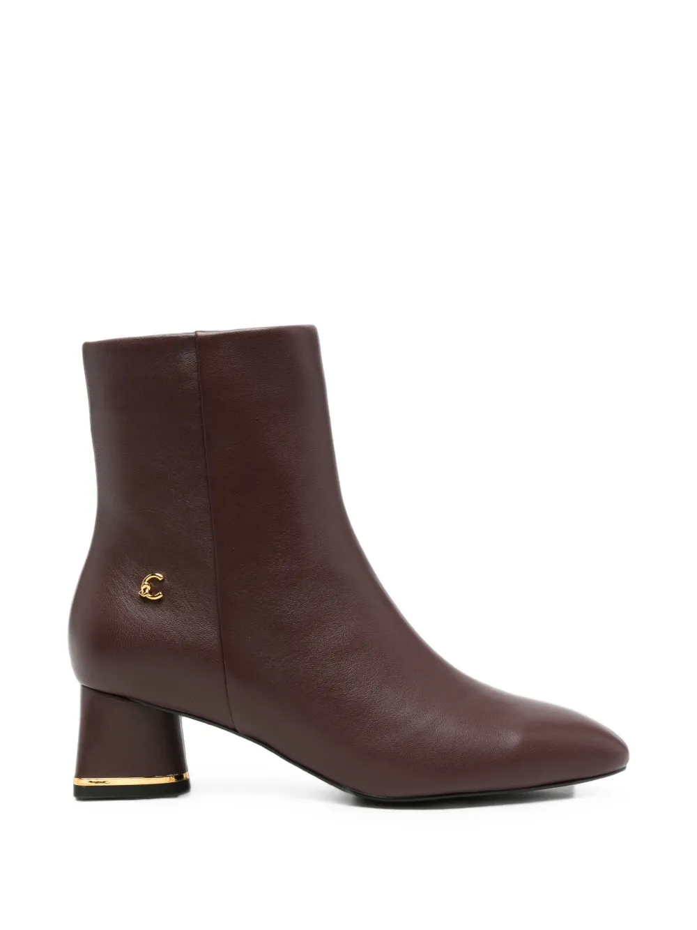 Coccinelle logo-plaque leather ankle boots Rood