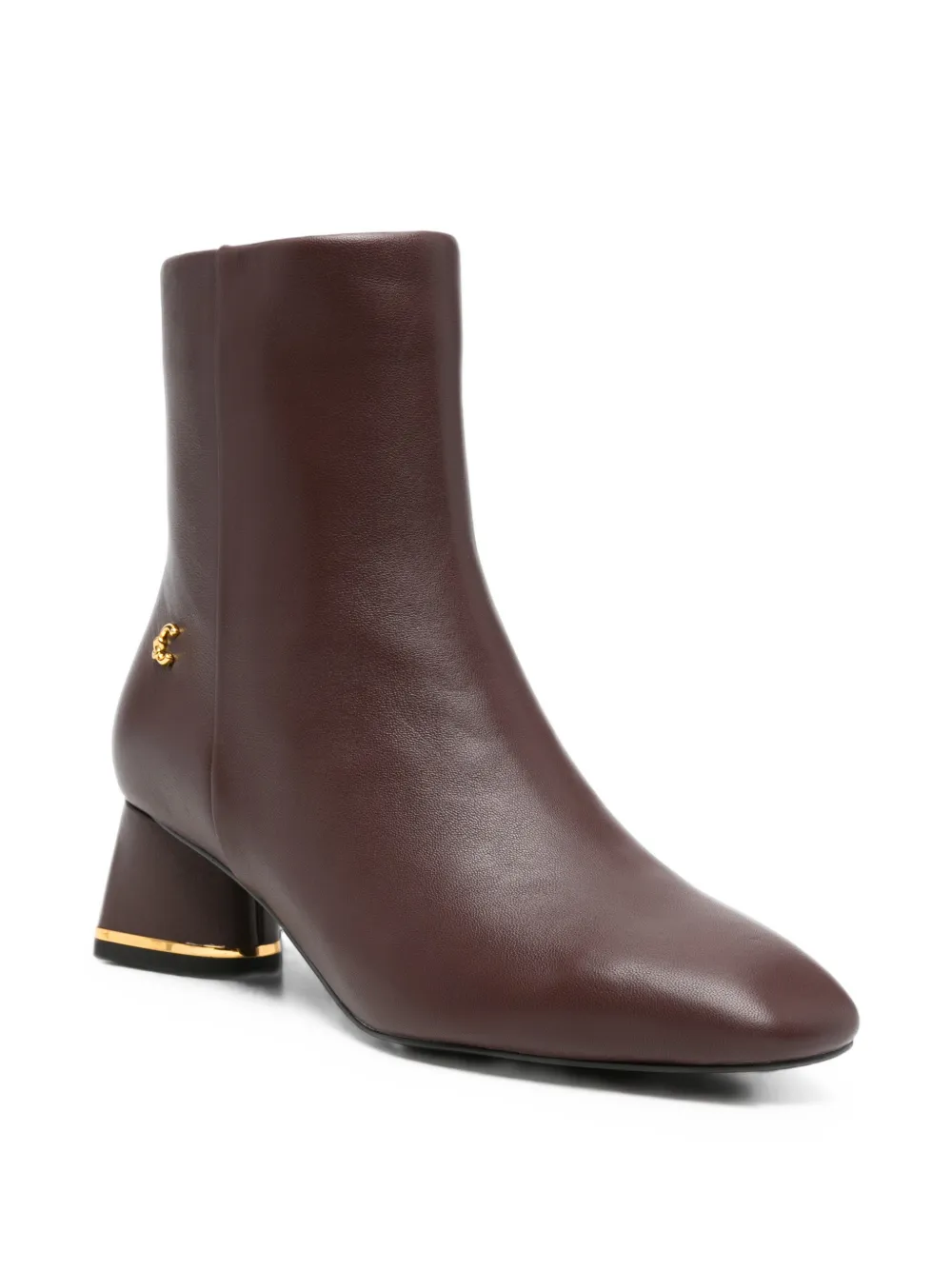 Coccinelle logo-plaque leather ankle boots Rood