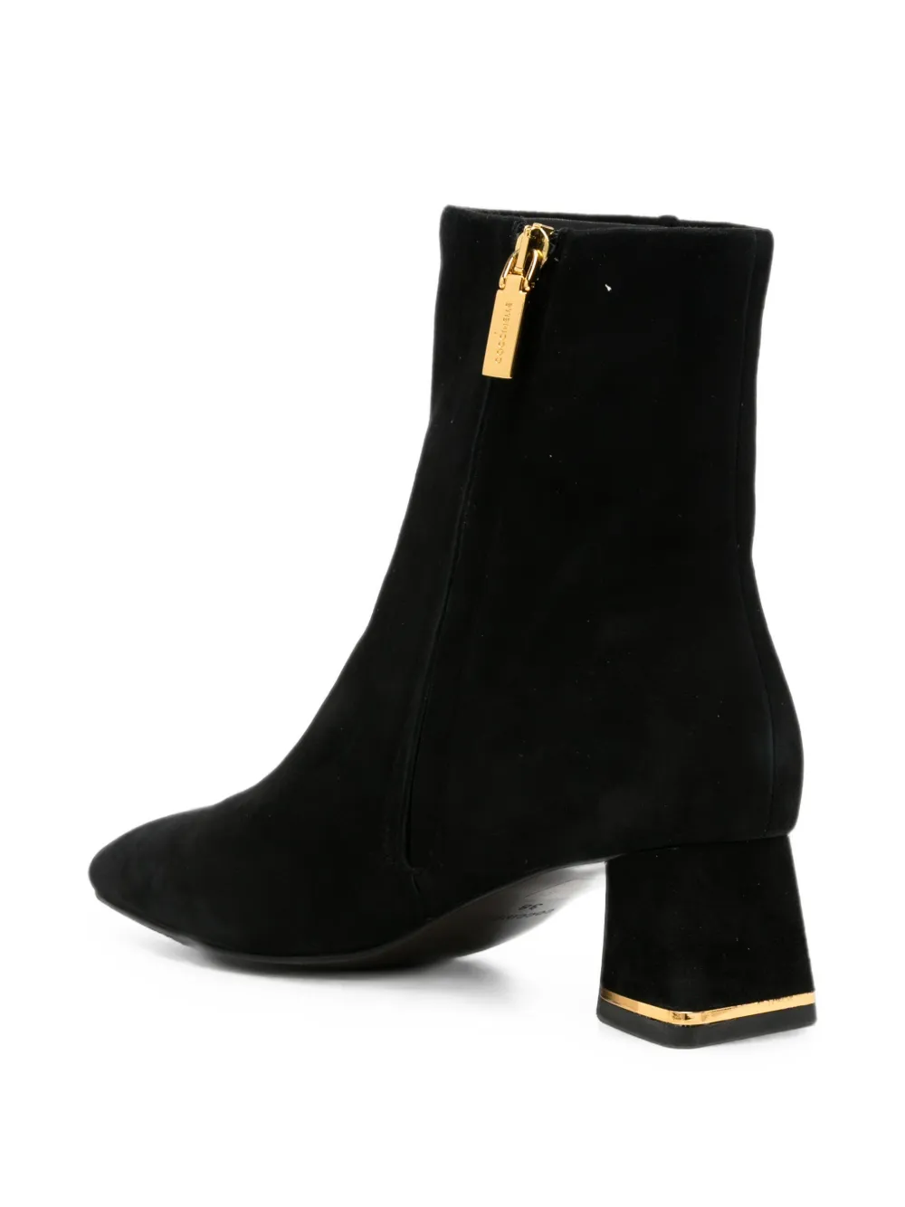 Coccinelle logo-plaque suede ankle boots Zwart