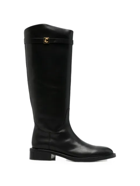 Coccinelle logo-plaque leather boots