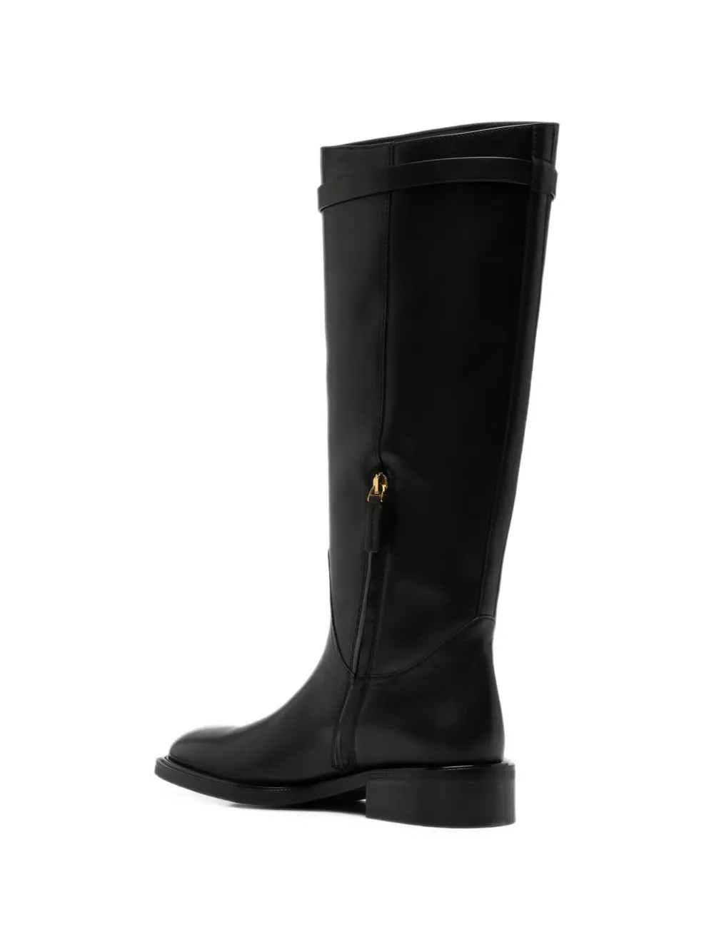 Coccinelle logo-plaque leather boots Zwart