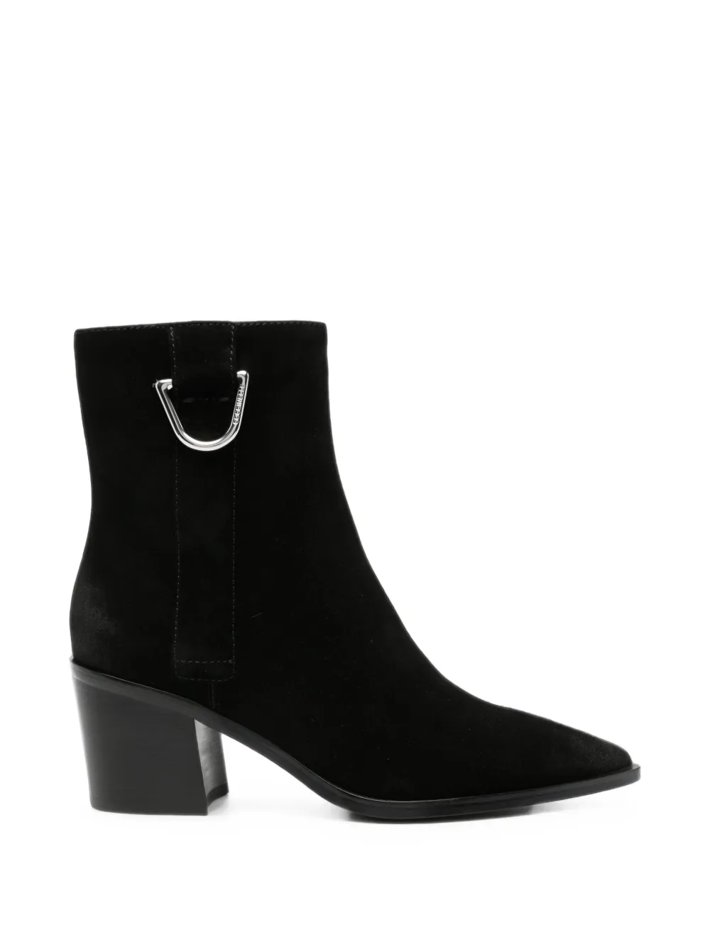 Coccinelle suede-finish block-heel ankle boots Zwart