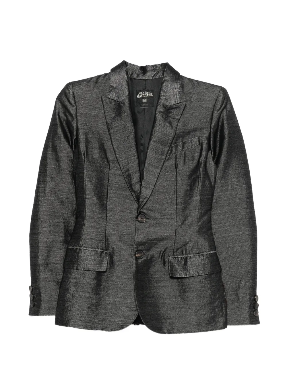 Jean Paul Gaultier Pre-Owned blazer à appliqué zébré (années 2000) - Gris