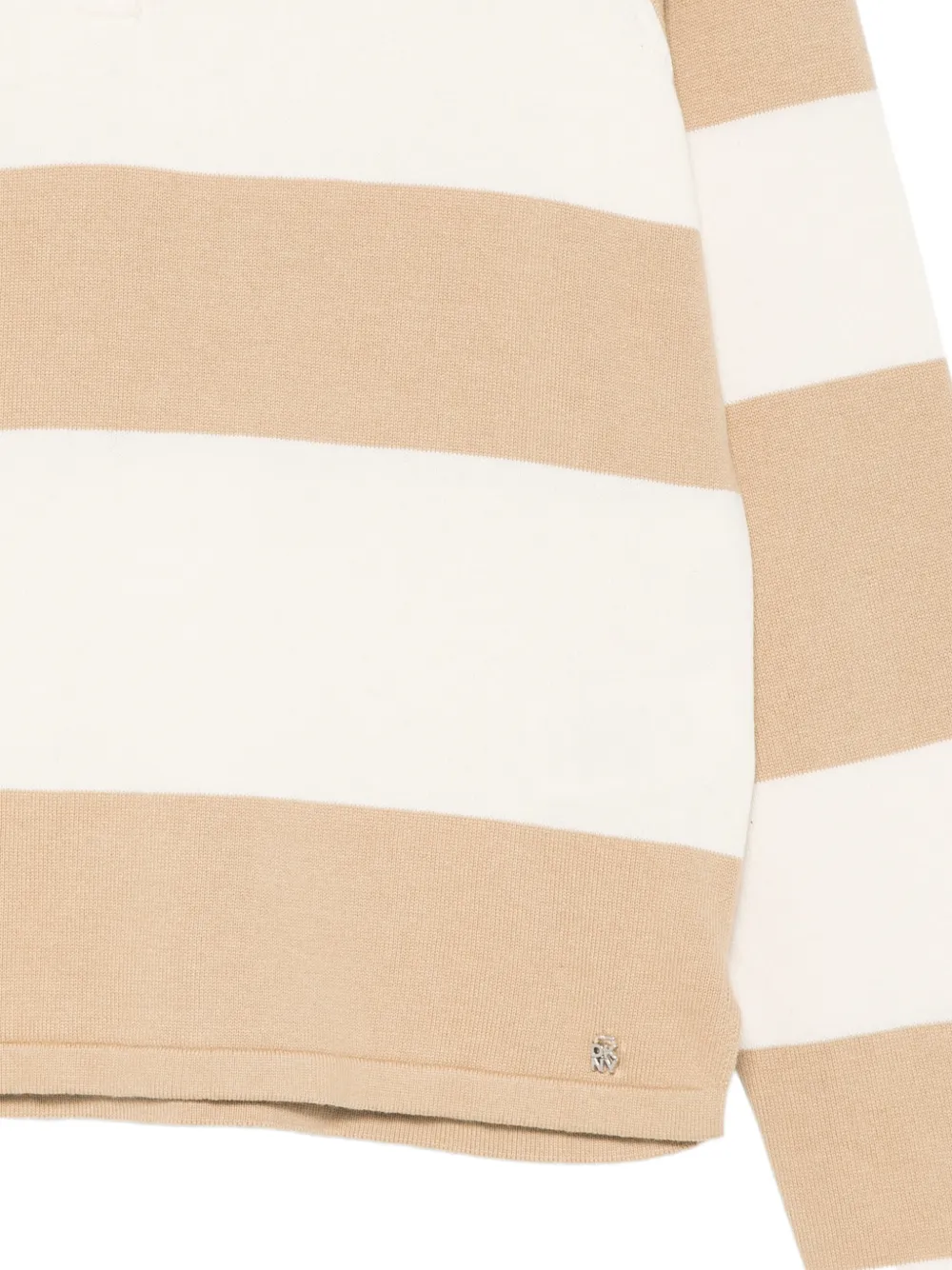 DKNY striped cotton sweater Beige