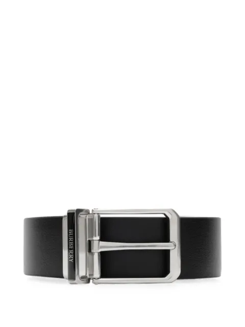 Burberry reversible leather enamel-logo belt