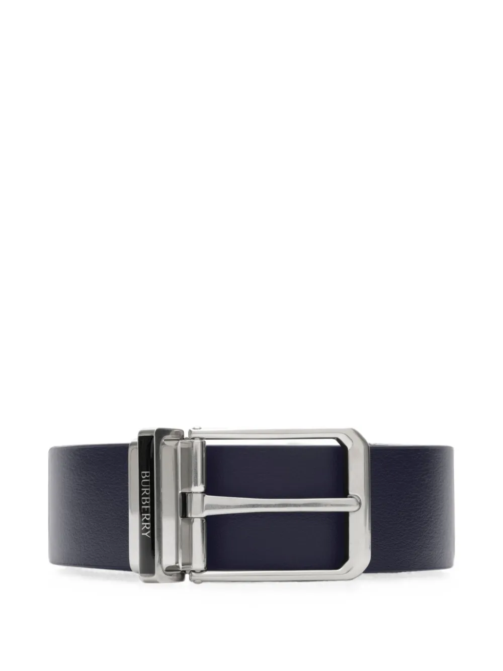 Burberry Omkeerbare leren riem met emaille logo Zwart