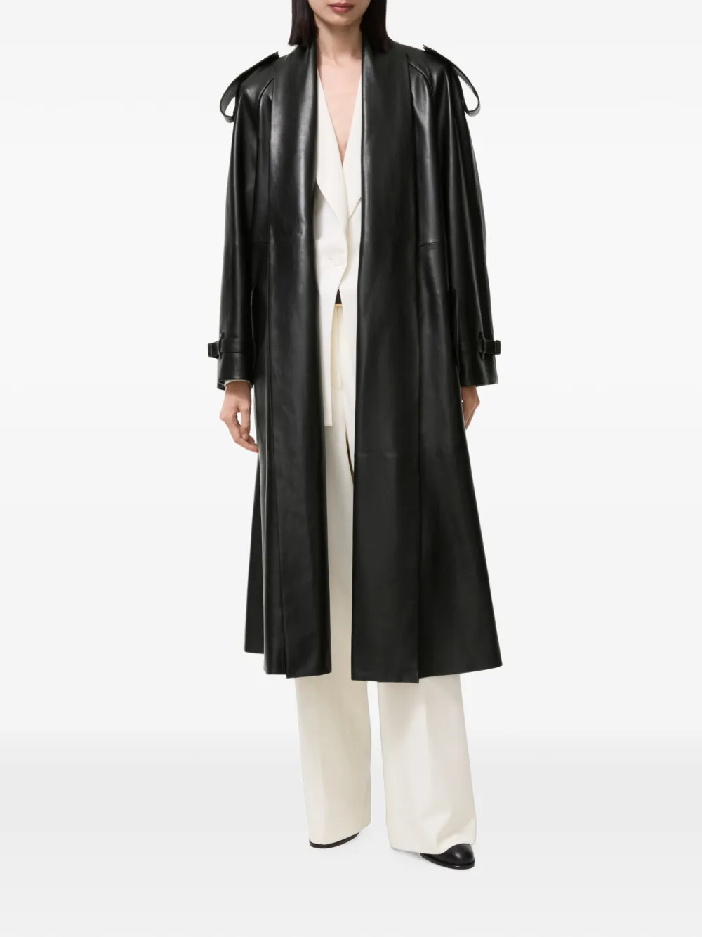 Burberry Lemlair leren jas Zwart