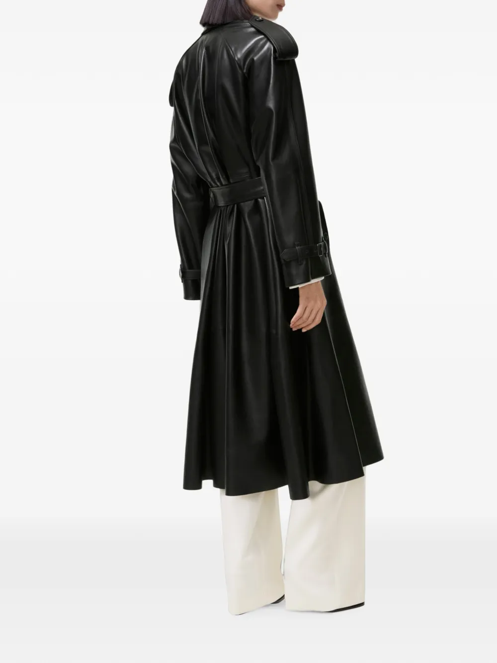 Burberry Lemlair leren jas Zwart