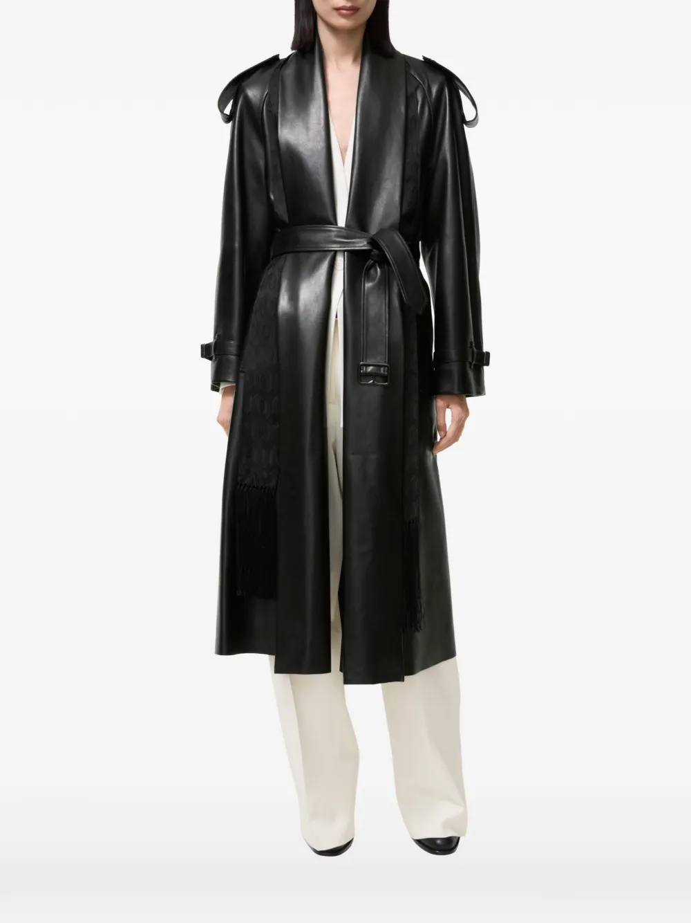 Burberry leather Lemlair coat