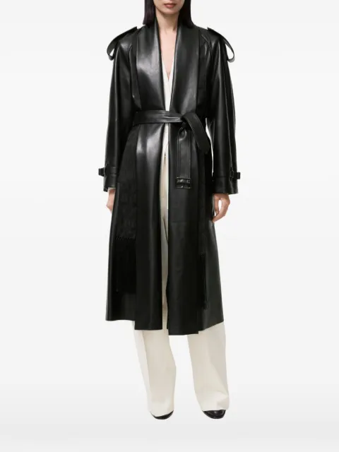 Burberry кожаное пальто Lemlair