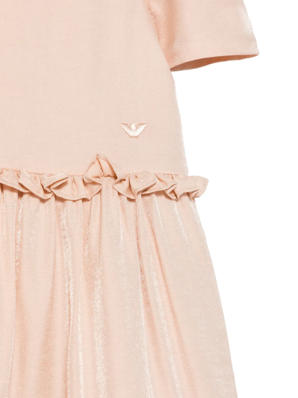 Emporio Armani Kids Jurk met ruches Roze
