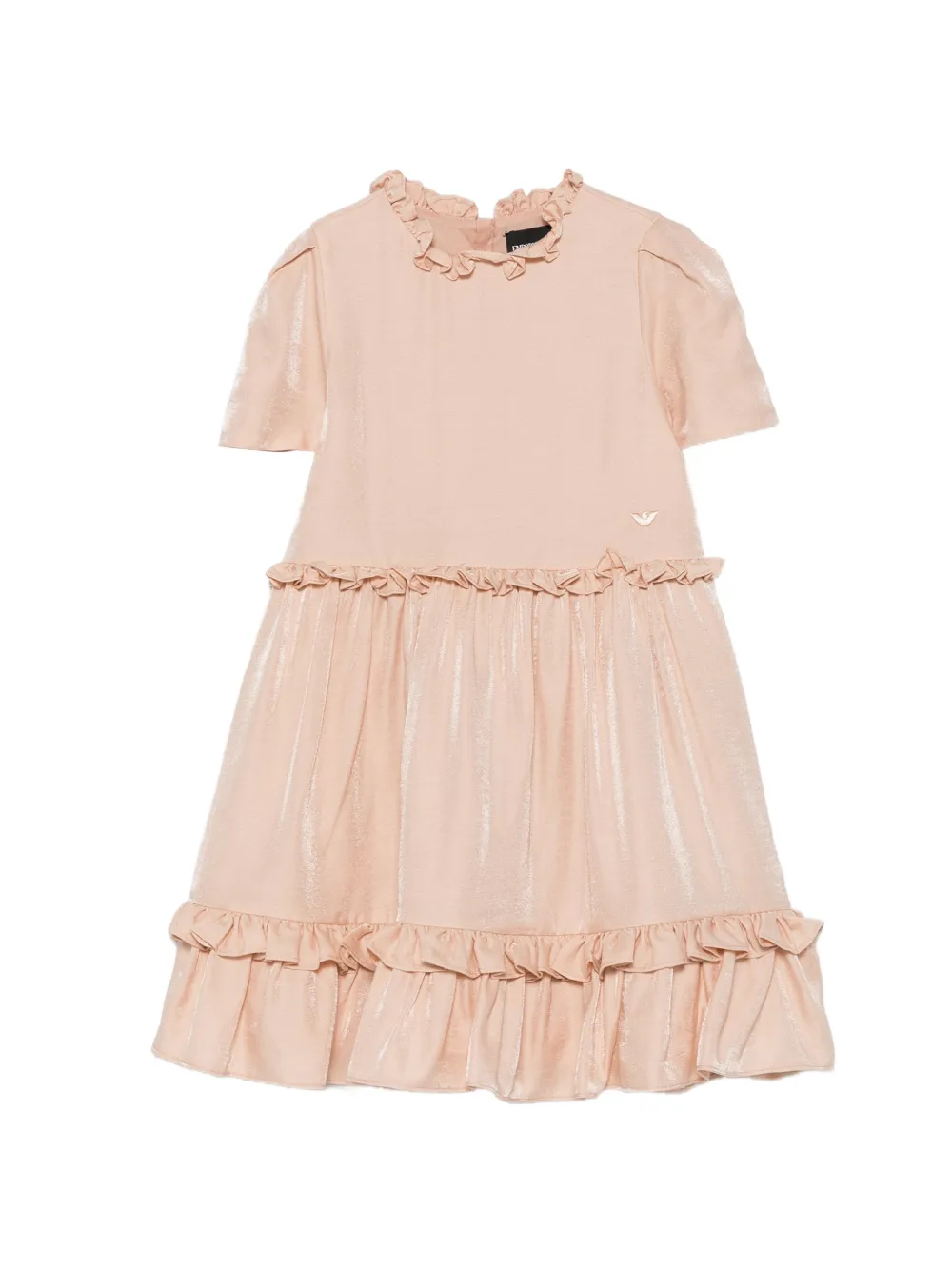 Emporio Armani Kids robe à volants superposés - Rose