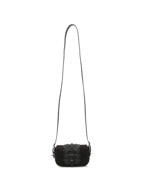 Innerraum sculptural-overlay suede shoulder bag