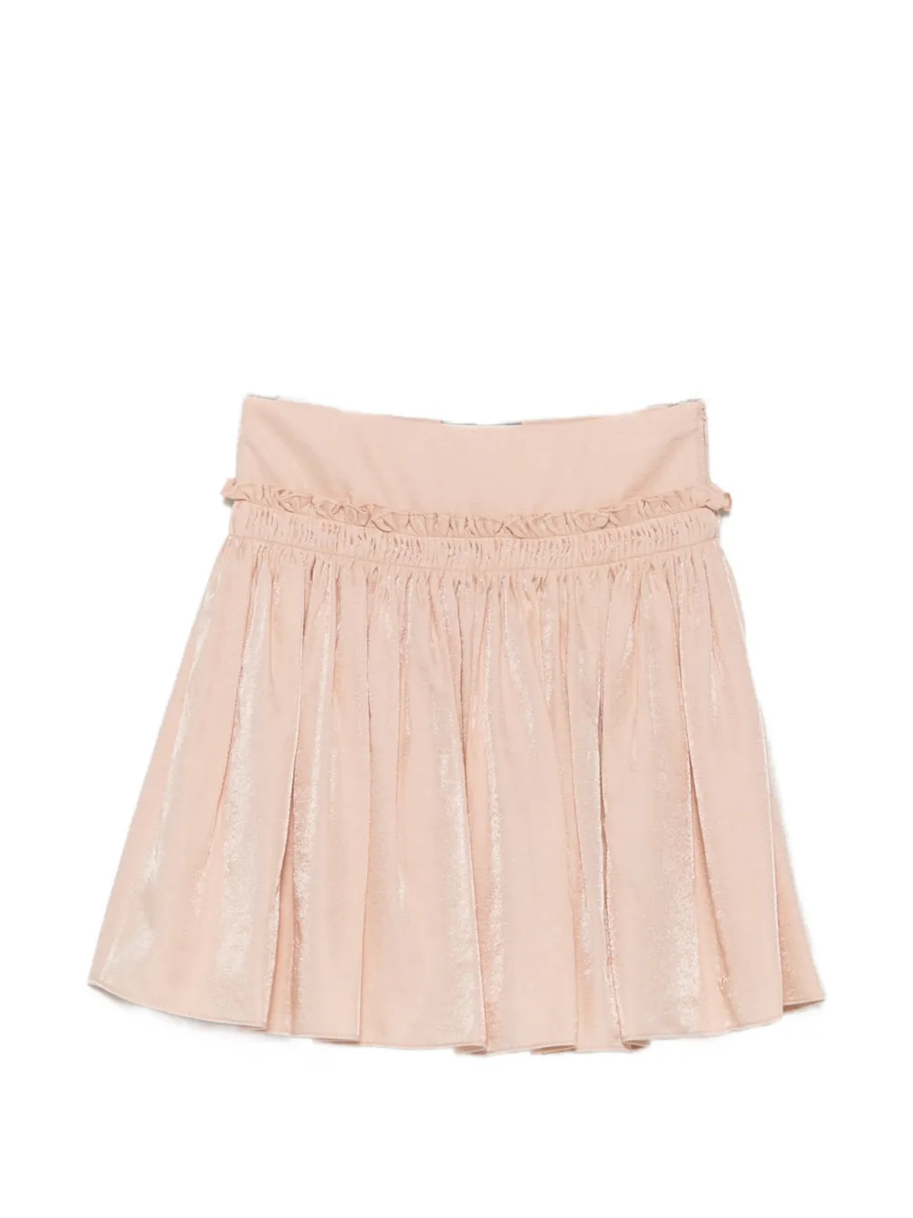 Emporio Armani Kids ruffled-trim flared skirt - Rosa