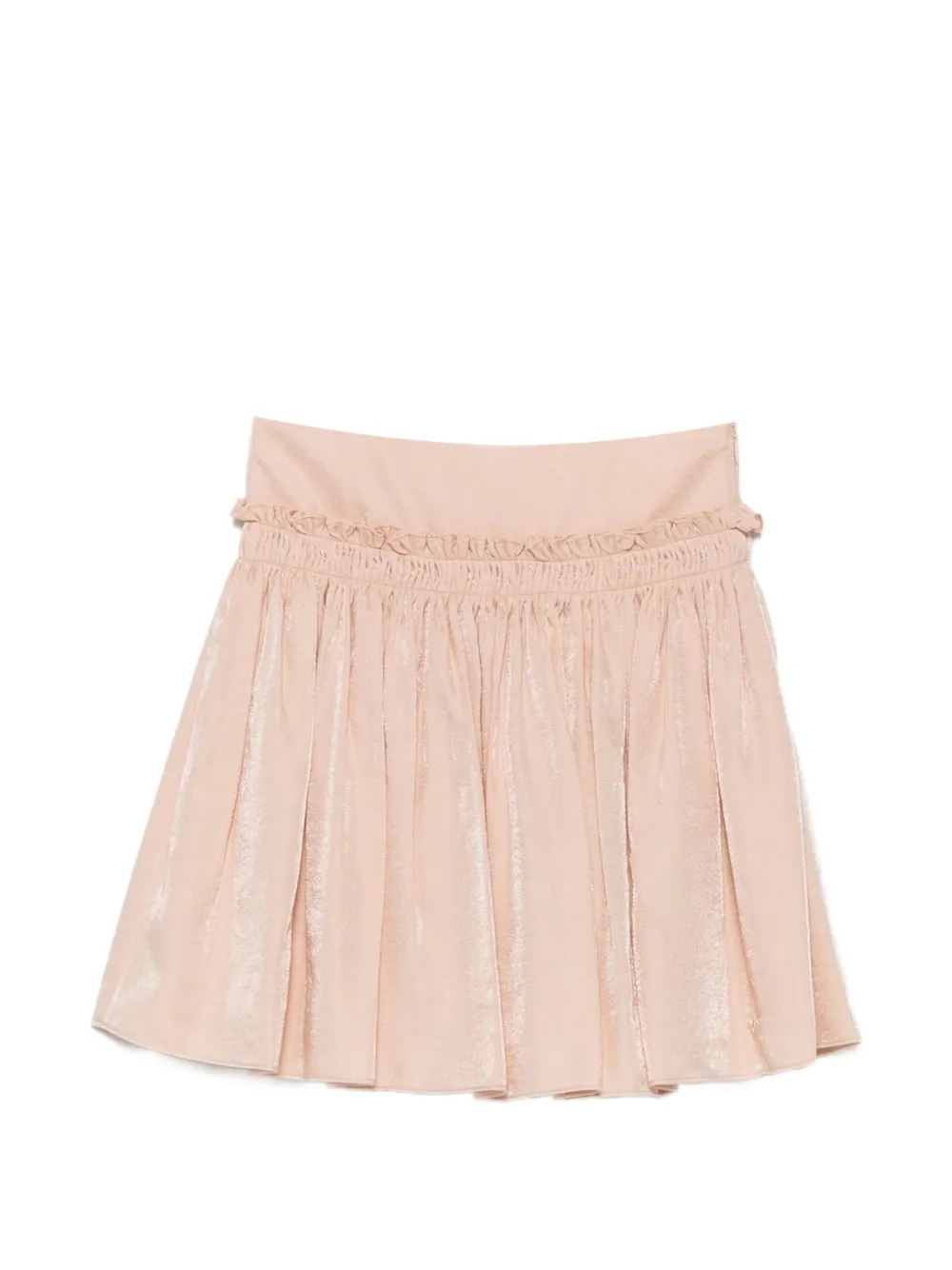 Emporio Armani Kids ruffled-trim flared skirt - Rosa