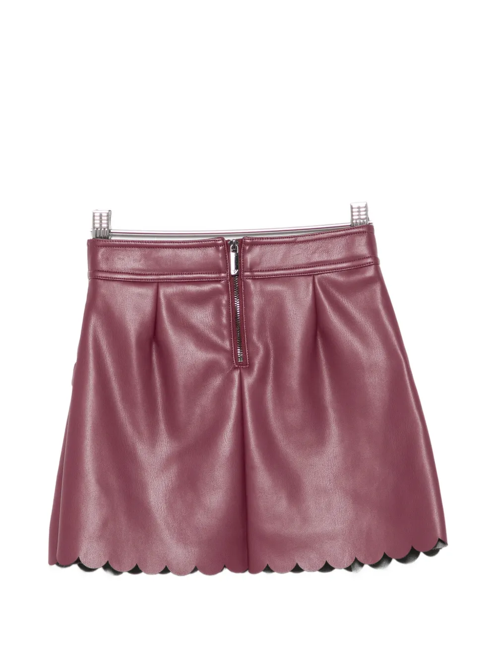 Emporio Armani Kids Rok van imitatieleer met gewelfde afwerking Paars