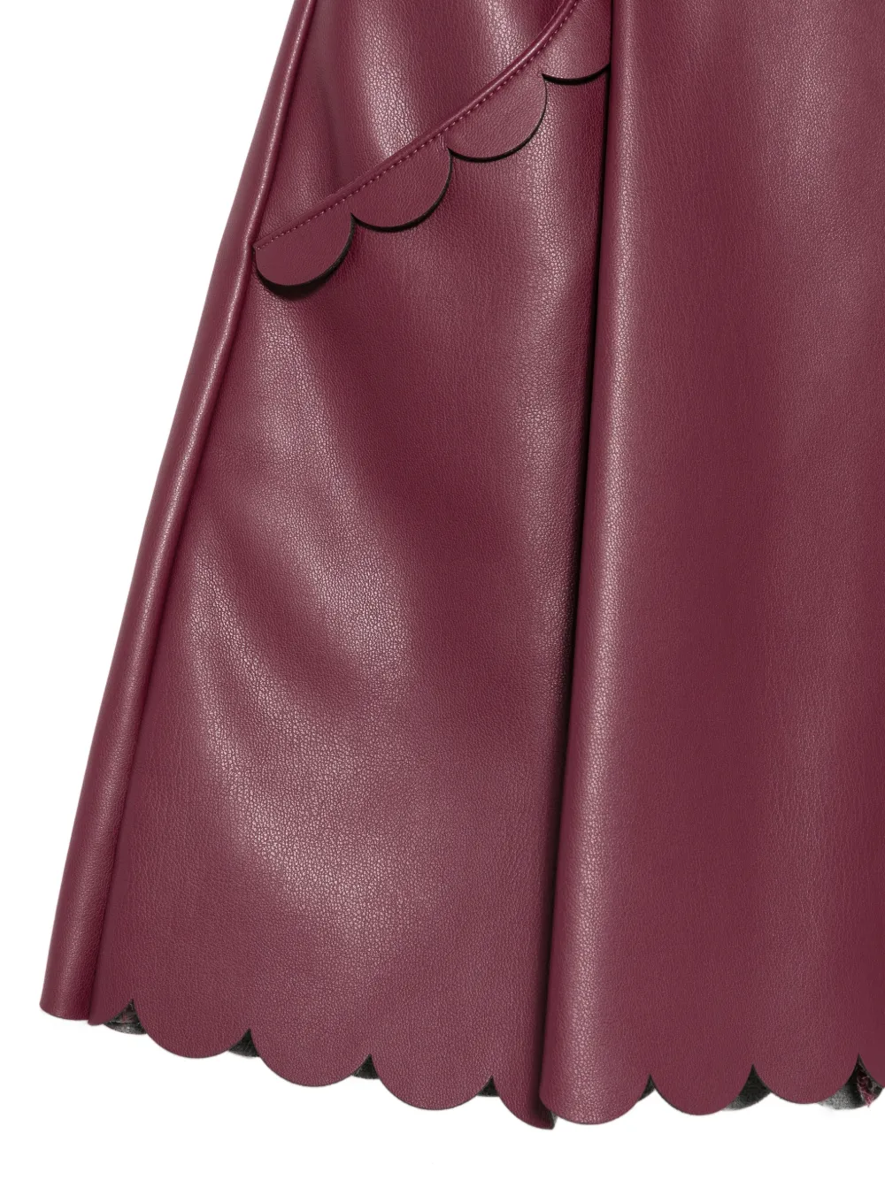 Emporio Armani Kids Rok van imitatieleer met gewelfde afwerking Paars