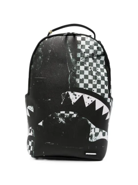 sprayground kid Shark Mouth checkered backpack