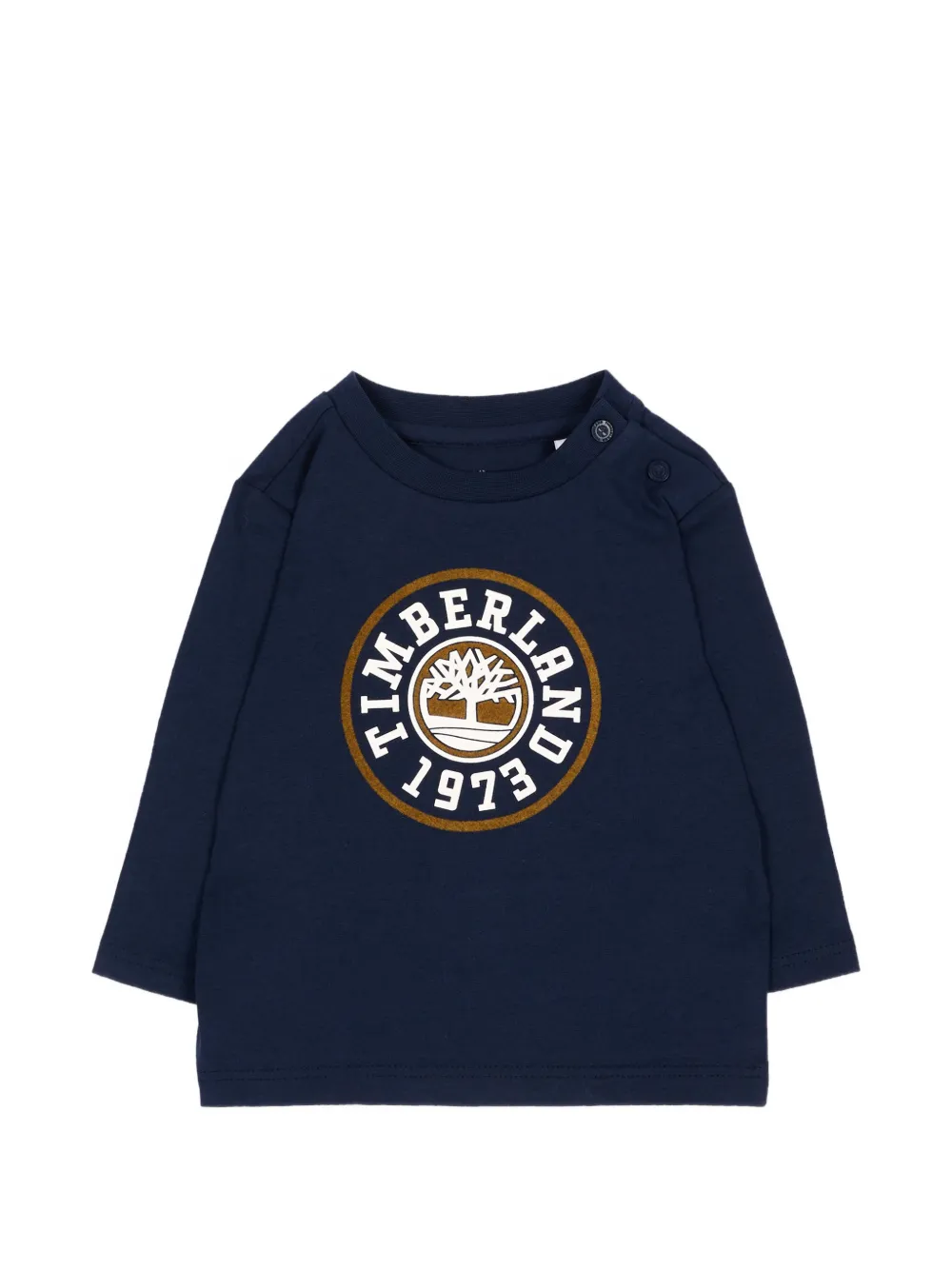 Timberland Kids T-shirt a maniche lunghe con logo - Blu