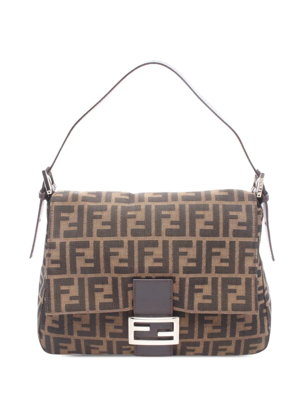 Fendi Pre-Owned 2000-2015 Zucca Canvas Mamma Forever shoulder bag - Braun