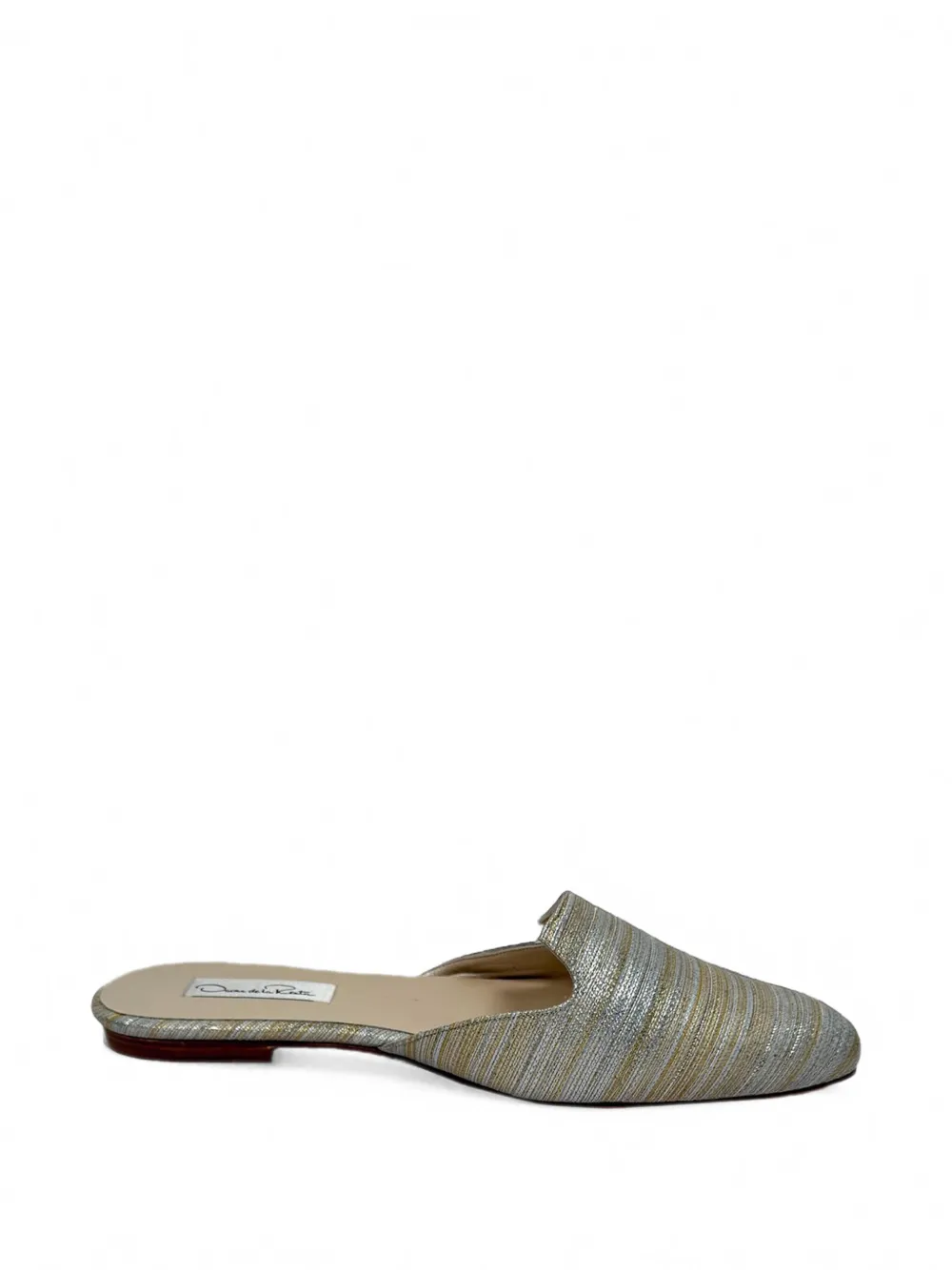 Oscar de la Renta Pre-Owned Gestreifte Mules - Silber