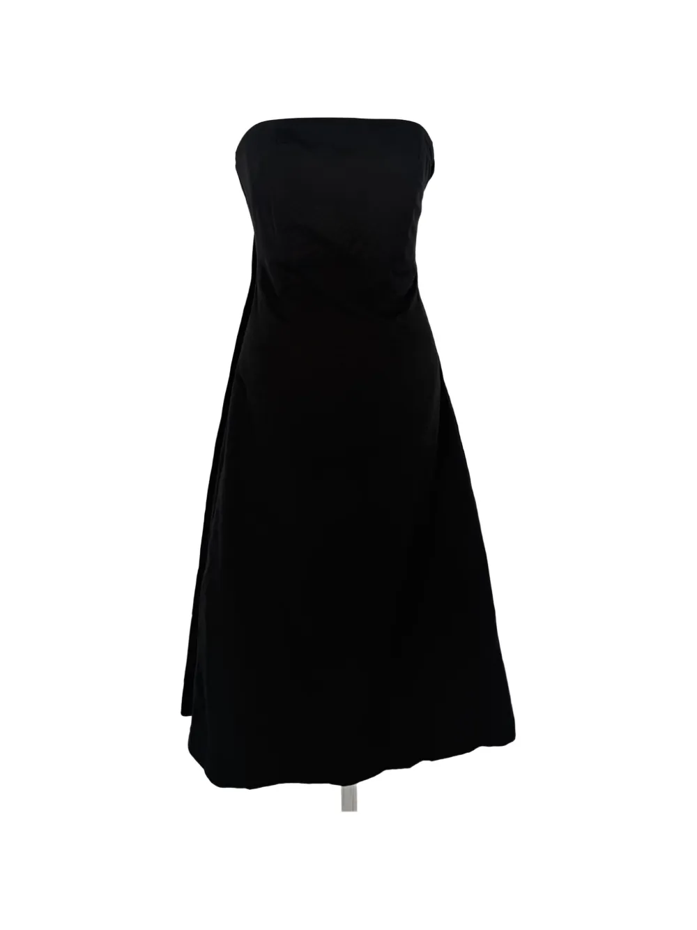 STAUD Kennedy pleated midi dress - Schwarz