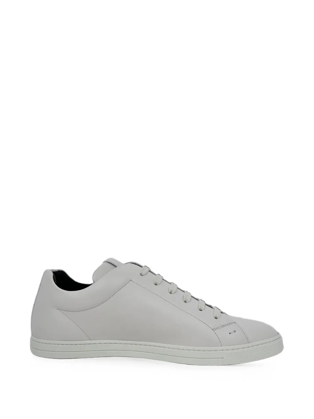 Fendi Pre-Owned Logo-print low-top leather sneakers - Weiß