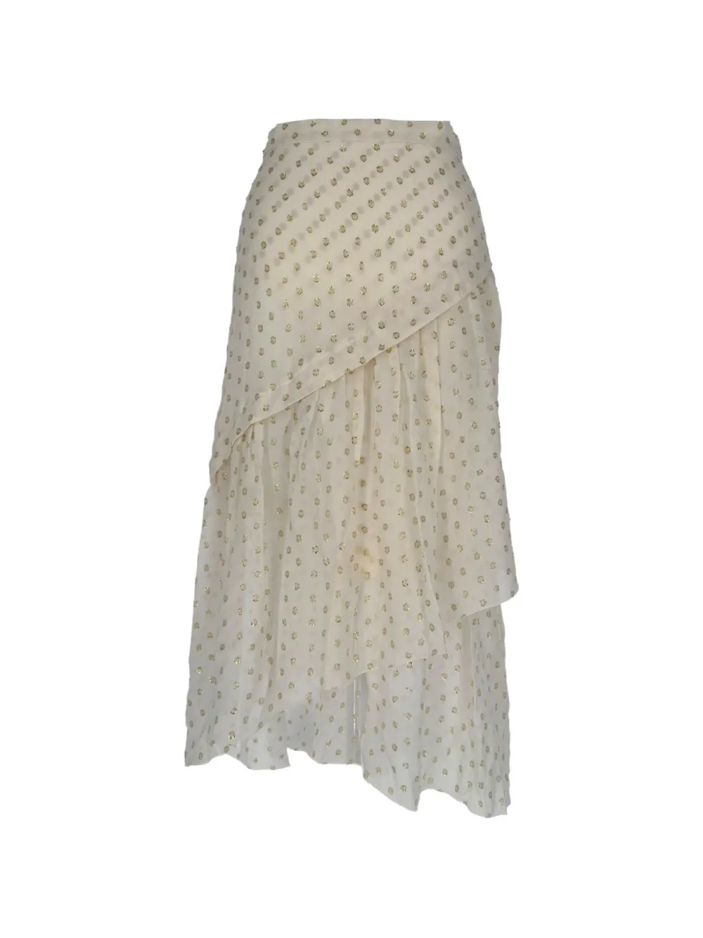 Stella McCartney Pre-Owned Gonna midi a pois - Bianco